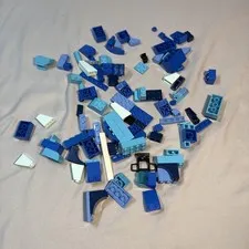 LEGO Bulk Blue Bricks Bundle - Mix of Classic Pieces, Slopes & Parts Loose