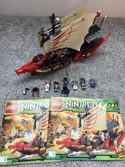 LEGO Ninjago Destiny's Bounty 9446 Rare Retired  W/ Minifigures & Instructions