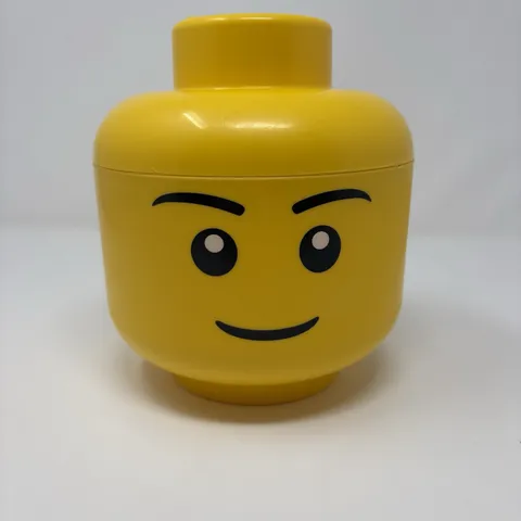 LEGO Minifigure Head Large Storage Case Yellow Container Stackable
