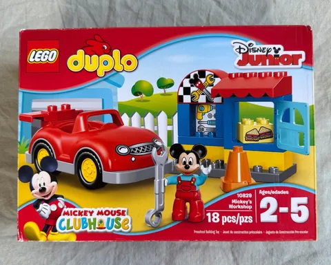LEGO Duplo 10829 Mickey's Workshop Disney Junior SEALED 18pcs w/ Box 2-5