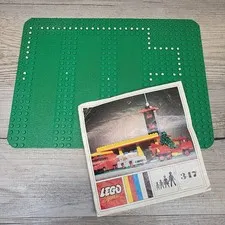 Vtg 1970 LEGO 347 Fire Station 915a Baseplate 24 x 32 Driveways Instructions