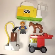 Lego Duplo Assorted Lot 25 Pieces - Horse, Construction Worker and More 