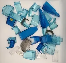 LEGO Mix Color Trans-Blue/Clear Lot Windows inv.611