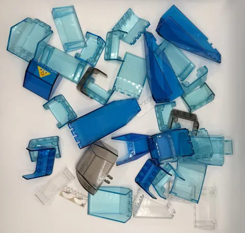 LEGO Mix Color Trans-Blue/Clear Lot Windows inv.611