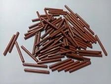 LEGO BULK LOT 80 REDDISH BROWN WAND/LIGHTSABER BLADE BARS 4L #30374