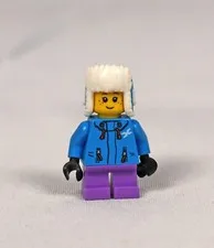 LEGO City Arctic Explorer cty1080 Minifigure Female Blue Purple Winter Adventure