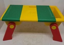 LEGO 1994 VINTAGE Lap Tray Table Building & Storage Bins w/ Fold up Legs 