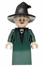 LEGO MINIFIGURE HARRY POTTER PROFESSOR MCGONAGALL - DARK GREEN ROBE W/WAND HP609