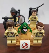 LEGO Ghostbusters Minifigure Lot Slimer Egon Peter Ray Winston w/ Proton Packs