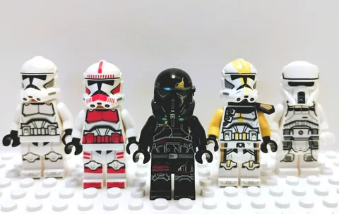 LEGO Star Wars 5 Clone Trooper Minifig Lot Red Shock Yellow 327 Star Corps &More
