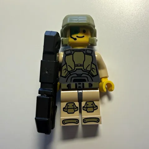 Brick Tactical Crazy Combo Tan Space Marine Green Goggles Large Weapon