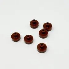20482 LEGO Parts Tile Round 1x1 w/ Pin REDDISH BROWN (6)