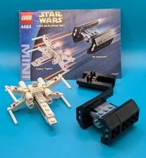 Lego Star Wars 4484 Mini X-wing Fighter & TIE Advanced Complete w/ Extra Pieces