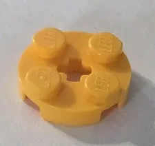 LEGO Parts - Bright Light Orange Plate, Round 2 x 2 with Axle Hole - No 4032