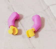 New LEGO Pink Arms Hands Set Lot of 2 Right Left Solid Sleeve Color Yellow Hands