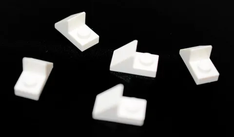 5 LEGO White 2x1 Slope w 2/3 cutout 45° angle sloped incline 1x2 15672 6069002