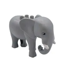 LEGO Duplo Elephant 316J2 Light Gray Adult Zoo Safari Animal Big Zoo 6157 Clean