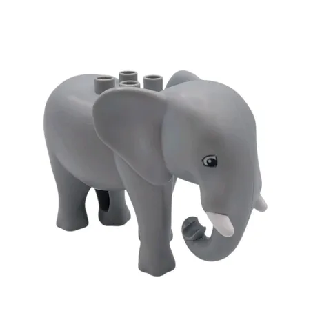 LEGO Duplo Elephant 316J2 Light Gray Adult Zoo Safari Animal Big Zoo 6157 Clean