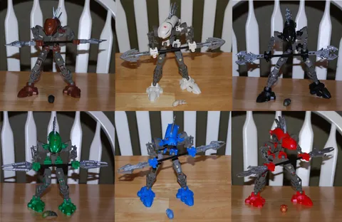 Lego Bionicle Rahkshi 8587 8588 8589 8590 8591 8592 Complete w/Kraata