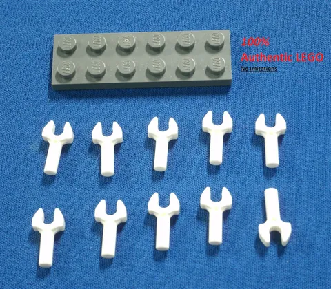 LEGO NEW White Bar 1 with Clip (10x) 6439046 Brick 41005