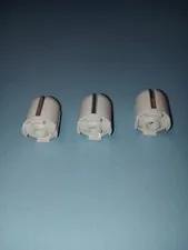 3 White Lego 33287 Brick, Round, 2 by 2 by 2 with Dome Cross Cut WYSIWYG IRL pic