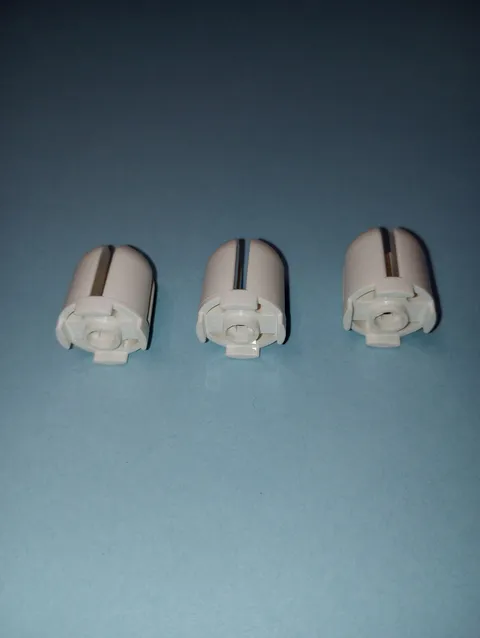 3 White Lego 33287 Brick, Round, 2 by 2 by 2 with Dome Cross Cut WYSIWYG IRL pic