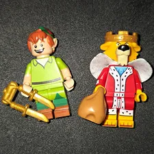 LEGO Disney Minifigures The Disney Series Lot of 2 Peter Pan & Prince John