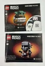 Lego Brick Headz Mandalorian the Child 75317 Instructional Manual Only 1 and 2