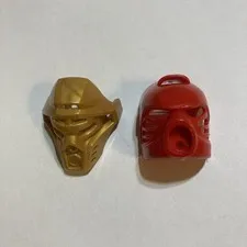 Lego Bionicle Lot X2 Kanohi Masks Onau Master Of Earth & Hau-Tahu