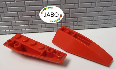 (P14/2/4) LEGO 41764 + 41765 Wedge Brick Wing Negative Inverted 6x2 Red