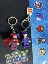 LEGO The Joker/Harley Quinn Minifigure Keychain DC Batman Characters