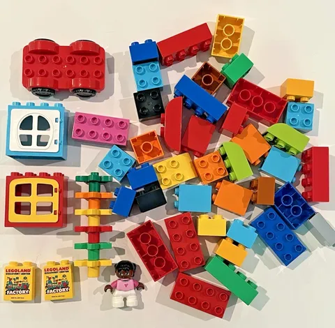 Lego Duplo Lot Parts & Pieces - Windows Flowers Figure Car Bricks Doors
