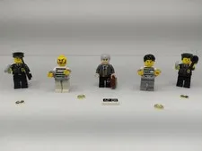 LEGO CITY Minifigures – Police Officer, Prisoner, Accessories #64