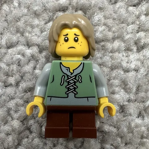 LEGO Peasant Child Minifigure cas489 Castle Kingdoms Medieval Village Figure