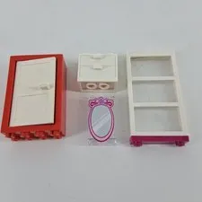 Lego Assessories Door Window Mirror and Dresser