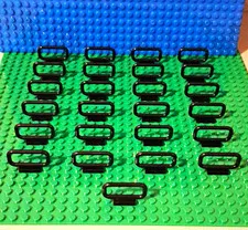 Lego 1x4x2 Bar Fence. In Black. Lot Of 25. Excellent Condition.