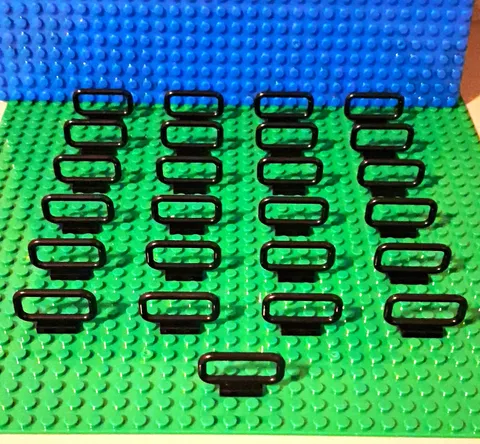 Lego 1x4x2 Bar Fence. In Black. Lot Of 25. Excellent Condition.