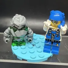 Lego Boulderax Rock Monster Minifigure Trans-Green Power Miners 8957 Pm001 Pm007