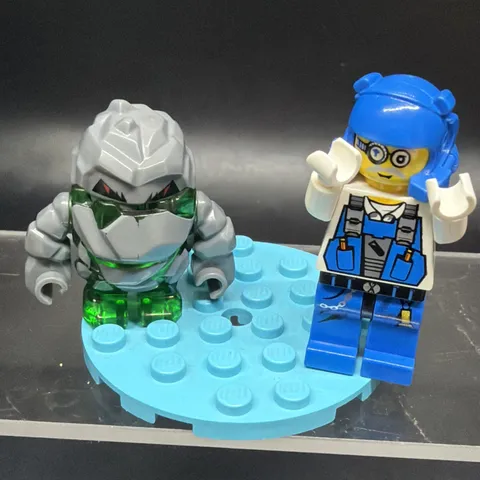 Lego Boulderax Rock Monster Minifigure Trans-Green Power Miners 8957 Pm001 Pm007