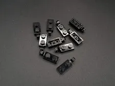 LEGO - 10x - Modified Plate - Modified Plate - 1x2 - Black - 63868