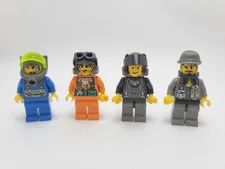 LEGO Minifigures Lot of 4 Rock raiders rock 004, rck005, rck008, and rck 010