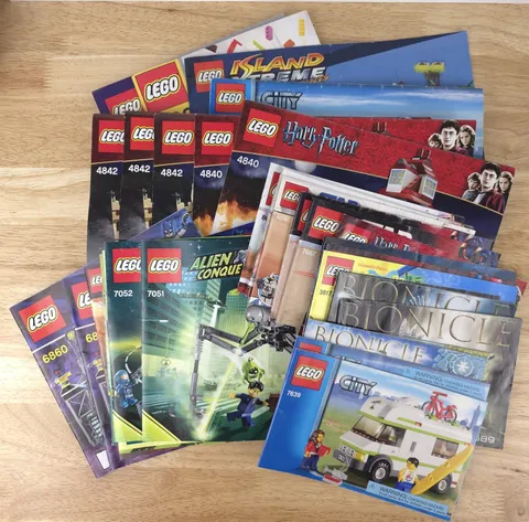 LEGO Mixed Instructions Manuals Lot Harry Potter Star Wars Bionicle Super Heroes