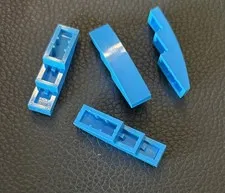 LEGO Parts Slope Curved Smooth Top 1x4 Part #61678 Lot 4 Dark Azure