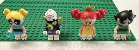 LEGO Powerpuff Girls Minifigures Lot of 4 - Bubbles, Buttercup, Mojo Jojo