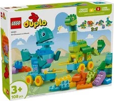 LEGO DUPLO 10451 3in1 Dinosaur Building Set Wheels Animal Toy