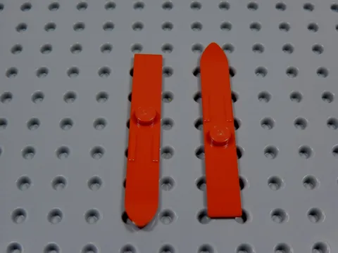 LEGO Lot of 2 Red Ski Skis Sports Gear Utensil Minifig BT