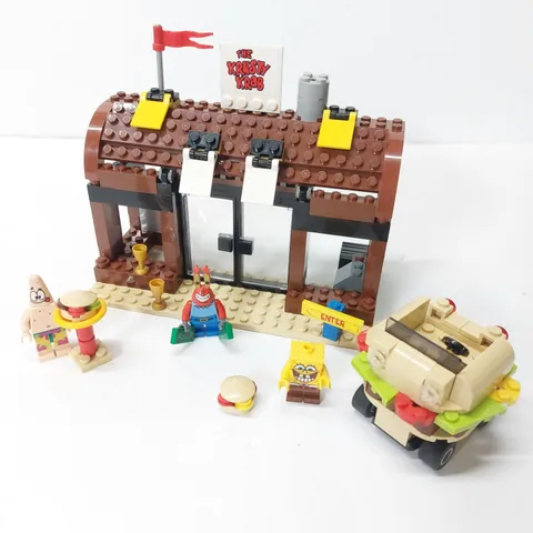 RETIRED 2009 Spongebob 3833 Lego Krusty Krab Set - Missing Stickers & Flag