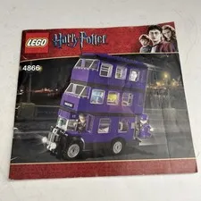 LEGO Harry Potter 4866 Knight Bus Instruction Manual Only Good