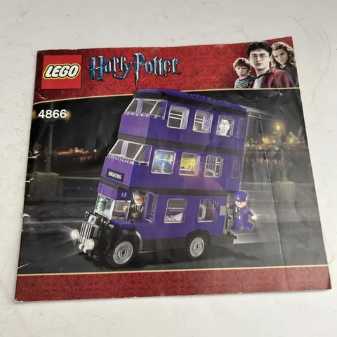 LEGO Harry Potter 4866 Knight Bus Instruction Manual Only Good