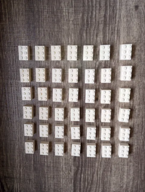 42 pieces White Genuine Lego 2 x 3 Bricks part 3002 WYSIWYG IRL u get 42 pieces